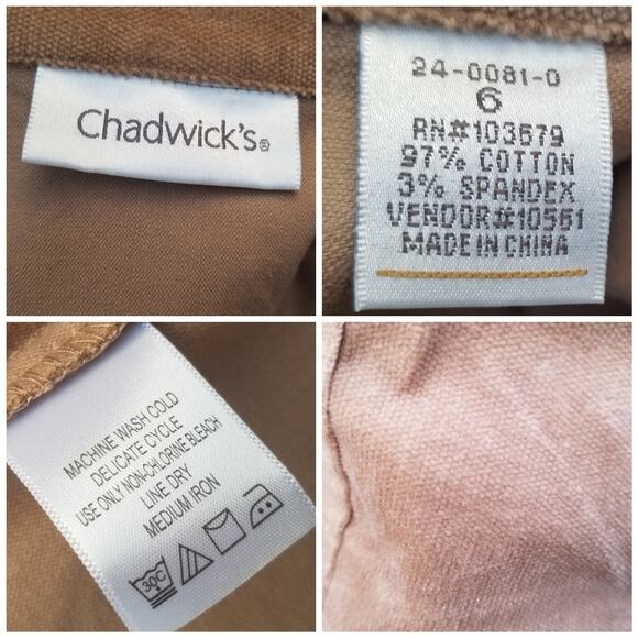 Tan Jacket Chadwick's Size 6 Tan Coat Button Front Flap Pockets Stretch Velour - Picture 1 of 10